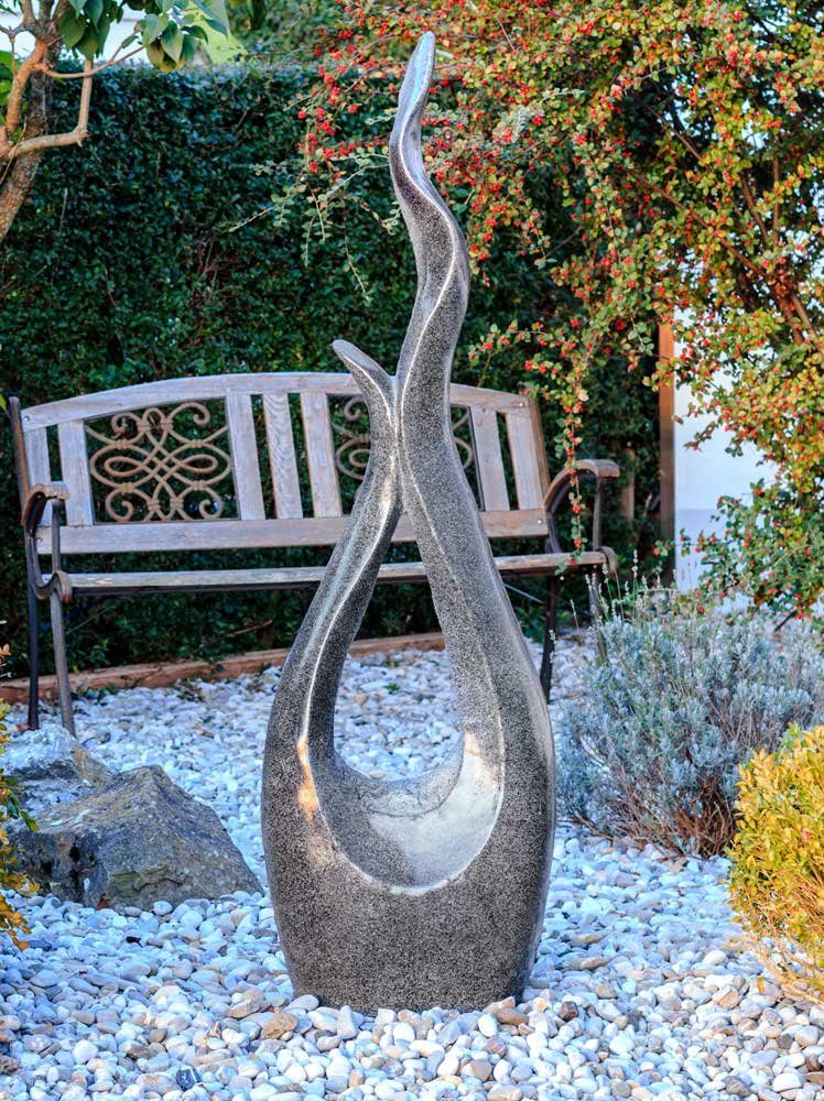 Kiom Gartenbrunnen Springbrunnen FoCurved Led 133 cm, 40 cm Breite