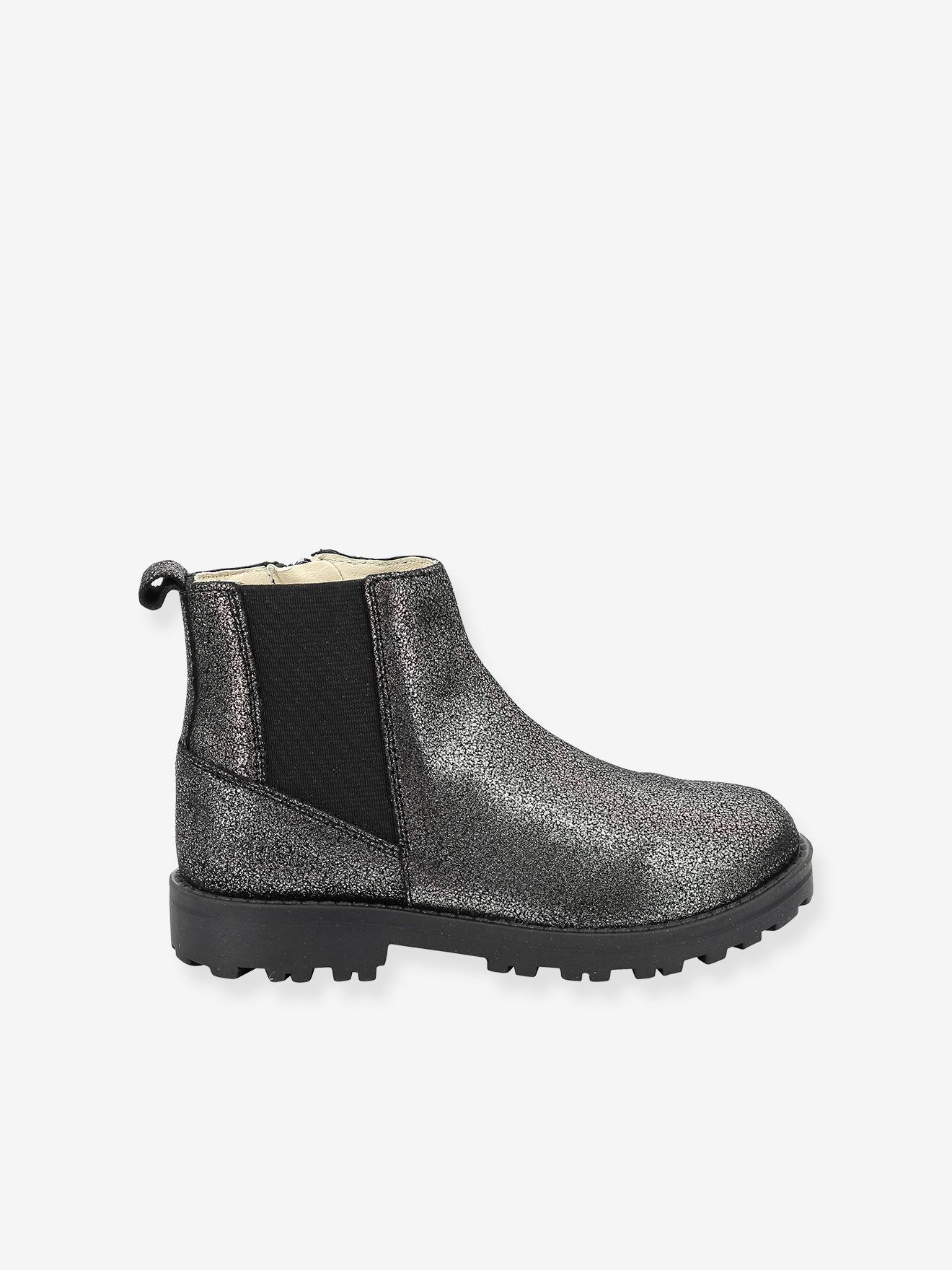 Boots cuir fille Groofit KICKERS® gris