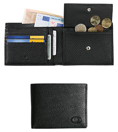 AIGNER, Geldbörse, Elchleder, schwarz