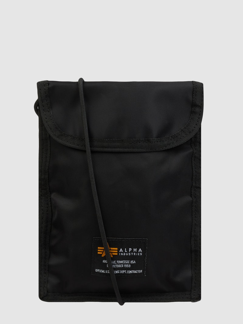 Umhängetasche mit Logo in schwarz