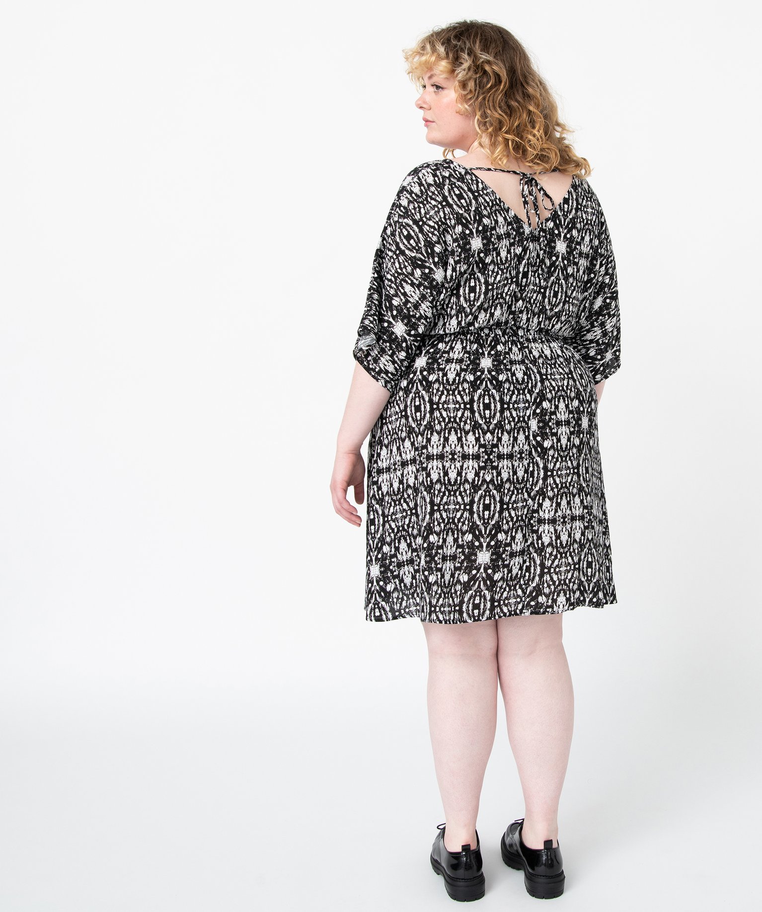 Robe femme grande taille imprimée à manches courtes divers | GEMO