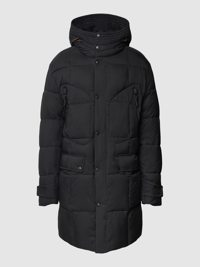 Jacke mit Label-Details Modell 'OTRIKA' in schwarz