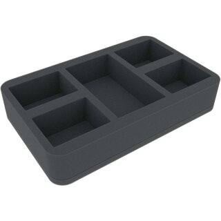 Feldherr 50 mm Half-Size Schaumstoffeinlage mit 5 Fächern
