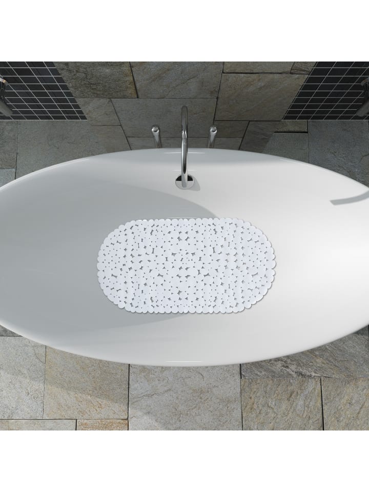 relaxdays Badewannenmatte in Weiß - (B)36 x (T)68 cm günstig kaufen onesize