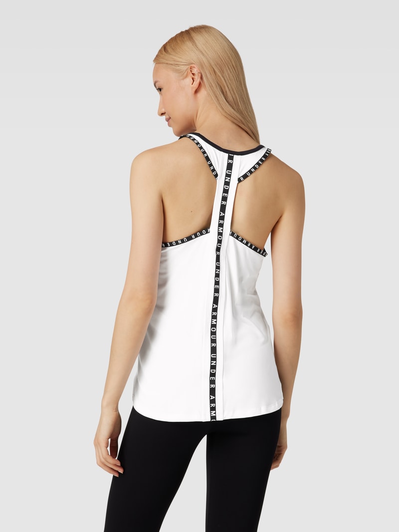 Tanktop mit Label-Print Modell 'Knockout' in weiß