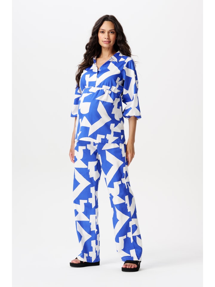 Noppies Bluse Mayte in Graphic Blue Print günstig kaufen