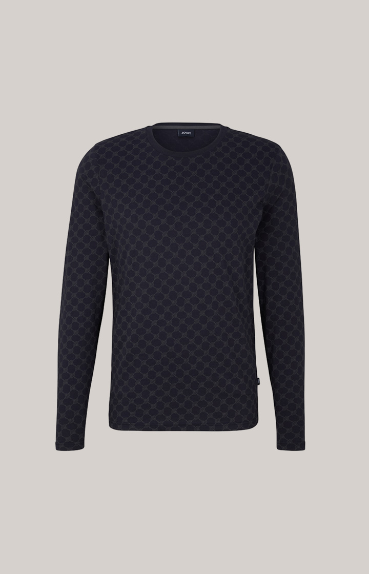 Cornflower Loungewear Longsleeve in Navy gemustert