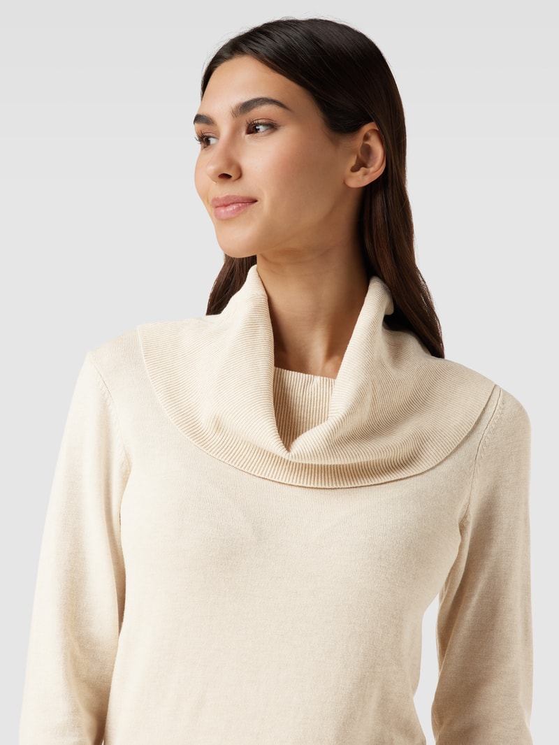 Strickpullover mit Rollkragen Modell 'Dollie' in offwhite