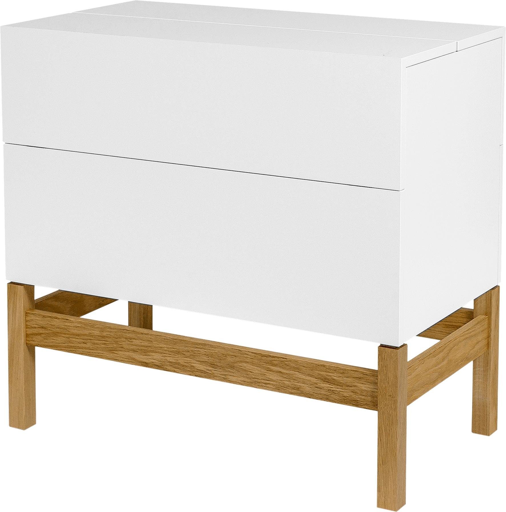 Woodman Barschrank Delian Breite 75 cm, Fußrahmen aus massiver Eiche, im skandinavian Design