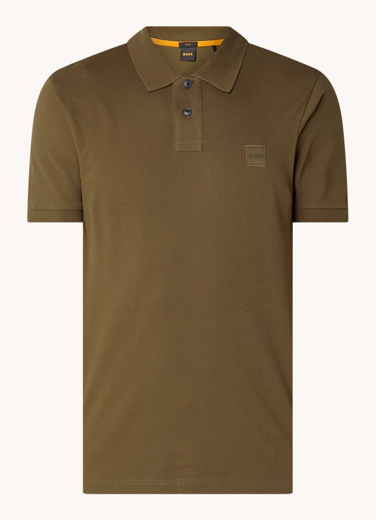 Polo HUGO BOSS Passenger slim fit com logotipo