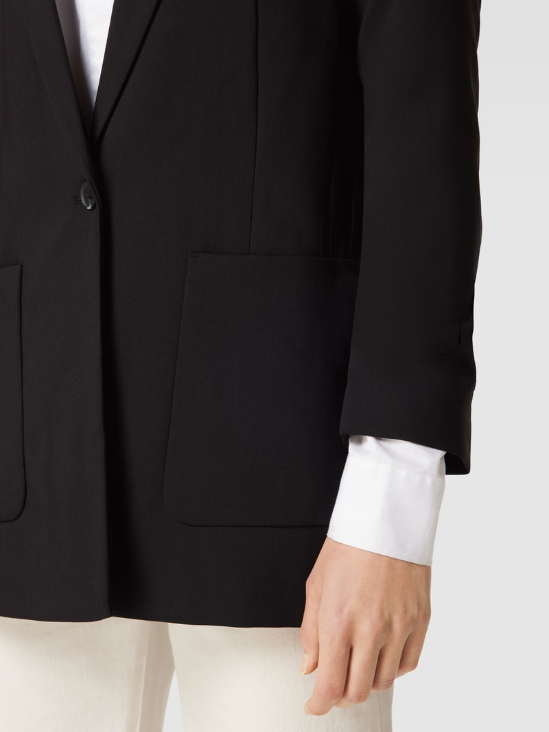 Blazer mit Reverskragen in schwarz