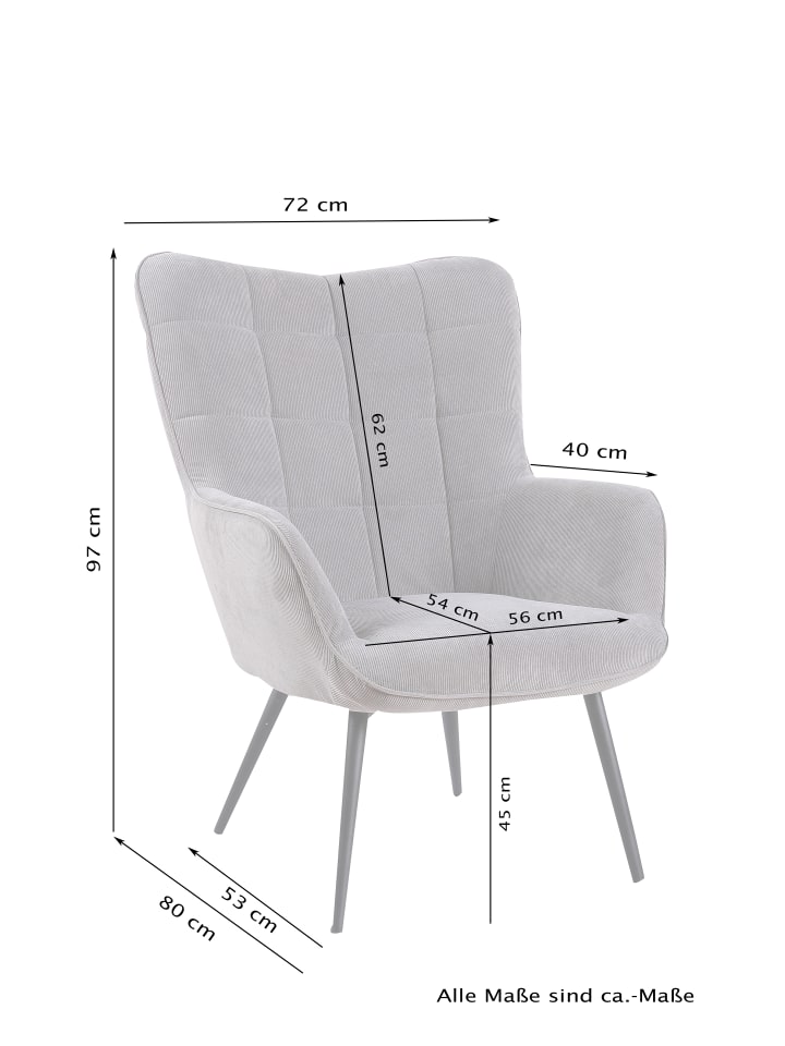 byLiving Sessel UTA in Beige günstig kaufen onesize