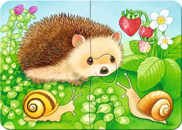 Kinderpuzzle ab 2 Jahren - Süße Gartenbewohner - 2 + 4 + 6 + 8 Teile