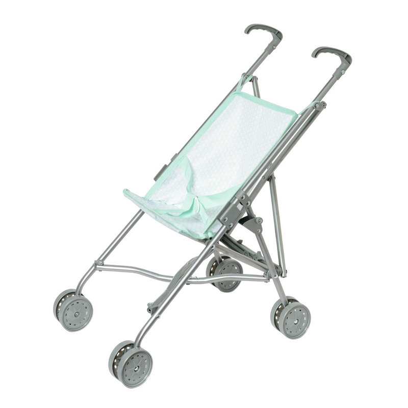 Poussette pour poupée vert d'eau Oxybul