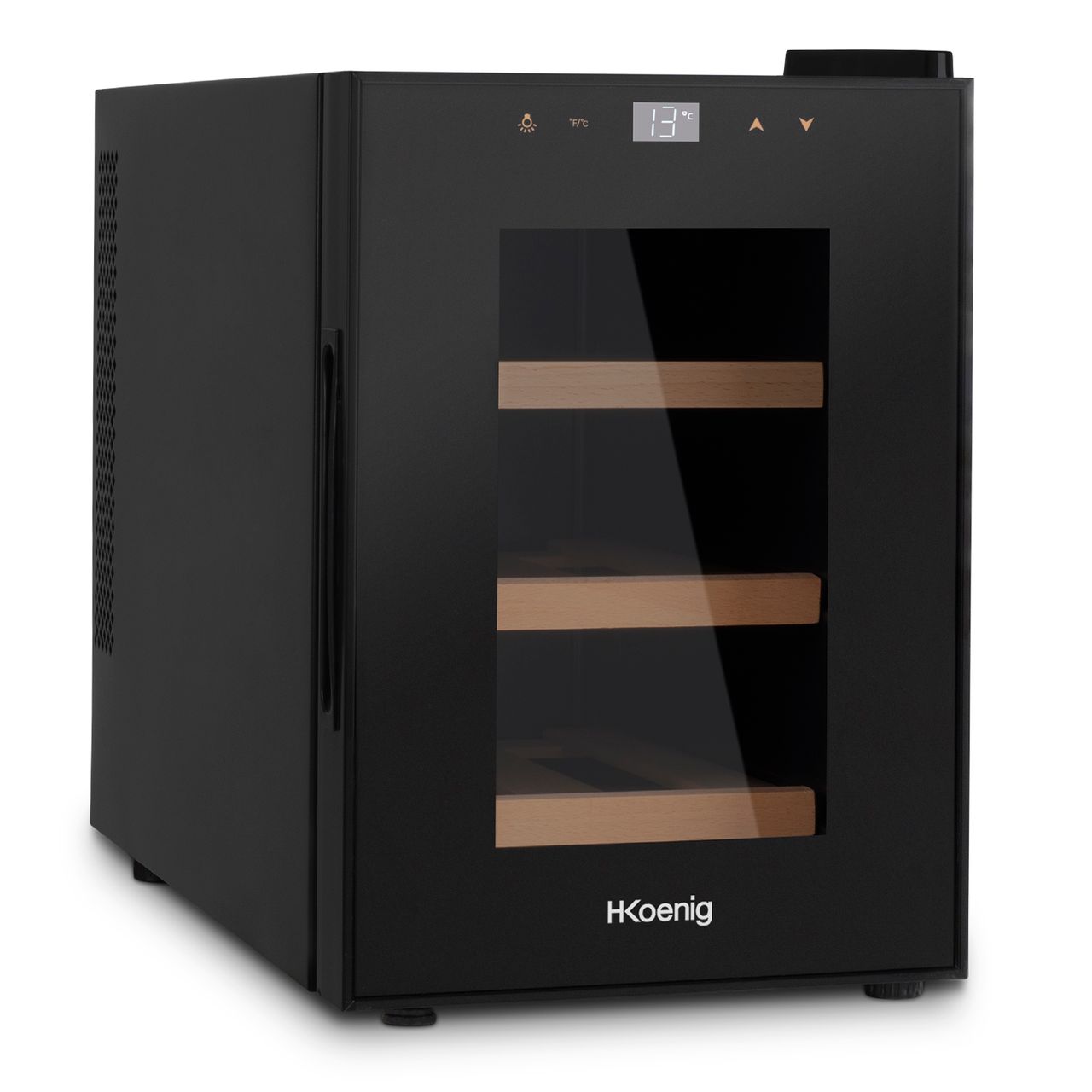 H.Koenig AGE6 Weinkühlschrank / 6 Flaschen / Temperatur von 11°C bis 18°C / LED-Temperaturanzeige