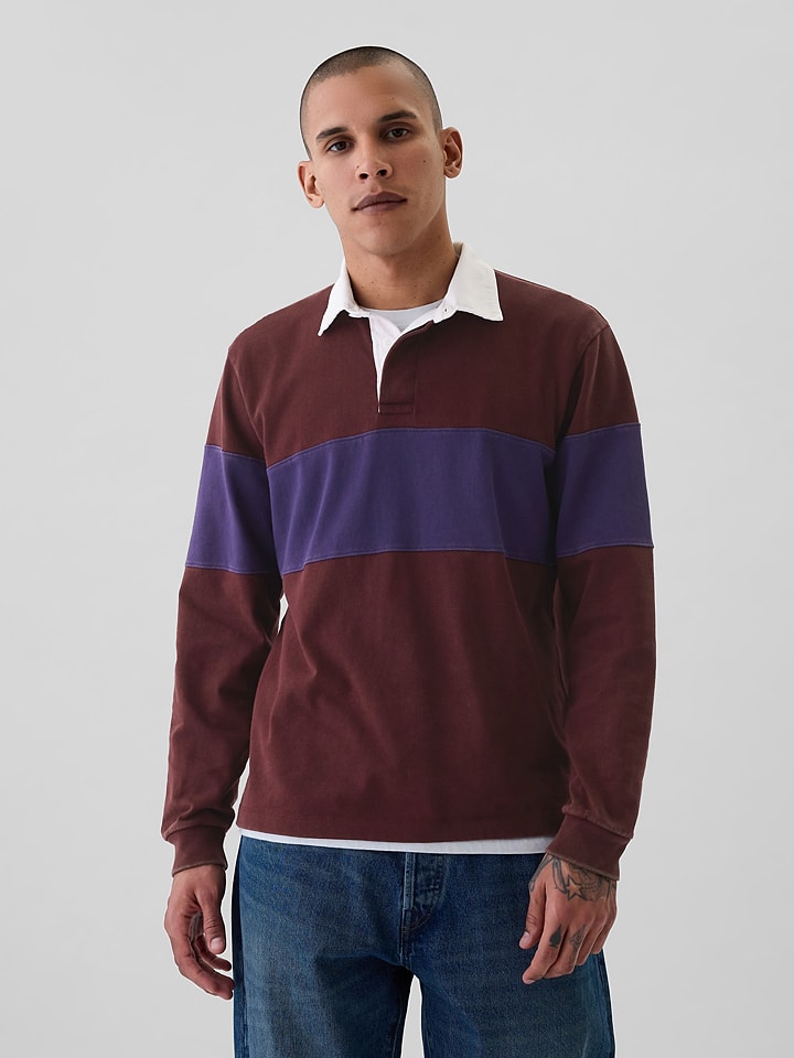 GAP Poloshirt in Bordeaux/ Blau günstig kaufen