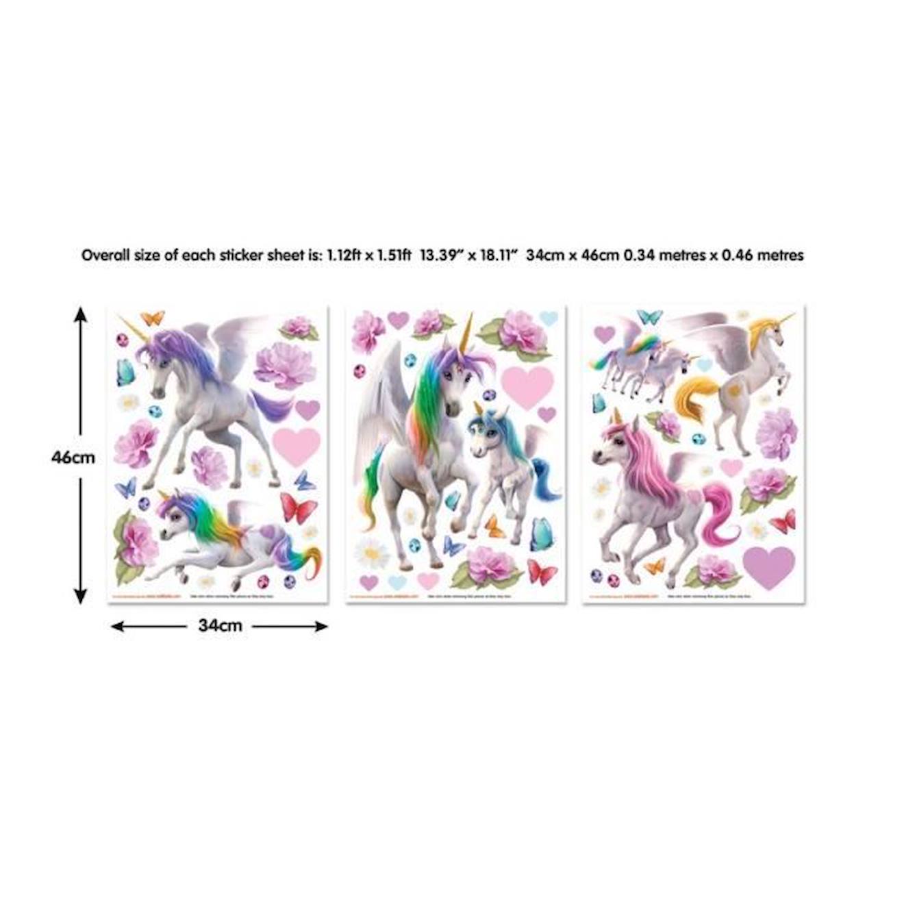 Stickers muraux Magical Unicorn blanc