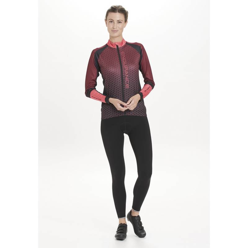 Endurance Juvel W Long Tights Gel-Pad Fahrradtights Damen