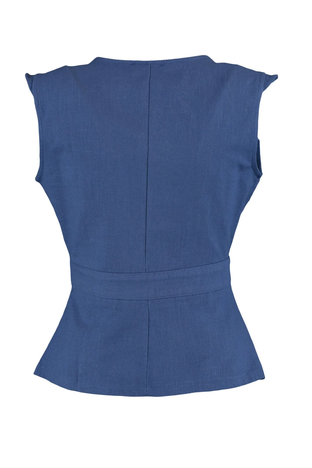 Trendyol Collection  Marineblaue zweireihige Webbluse mit Knochenknöpfen und detaillierten Details TWOSS20BZ0707