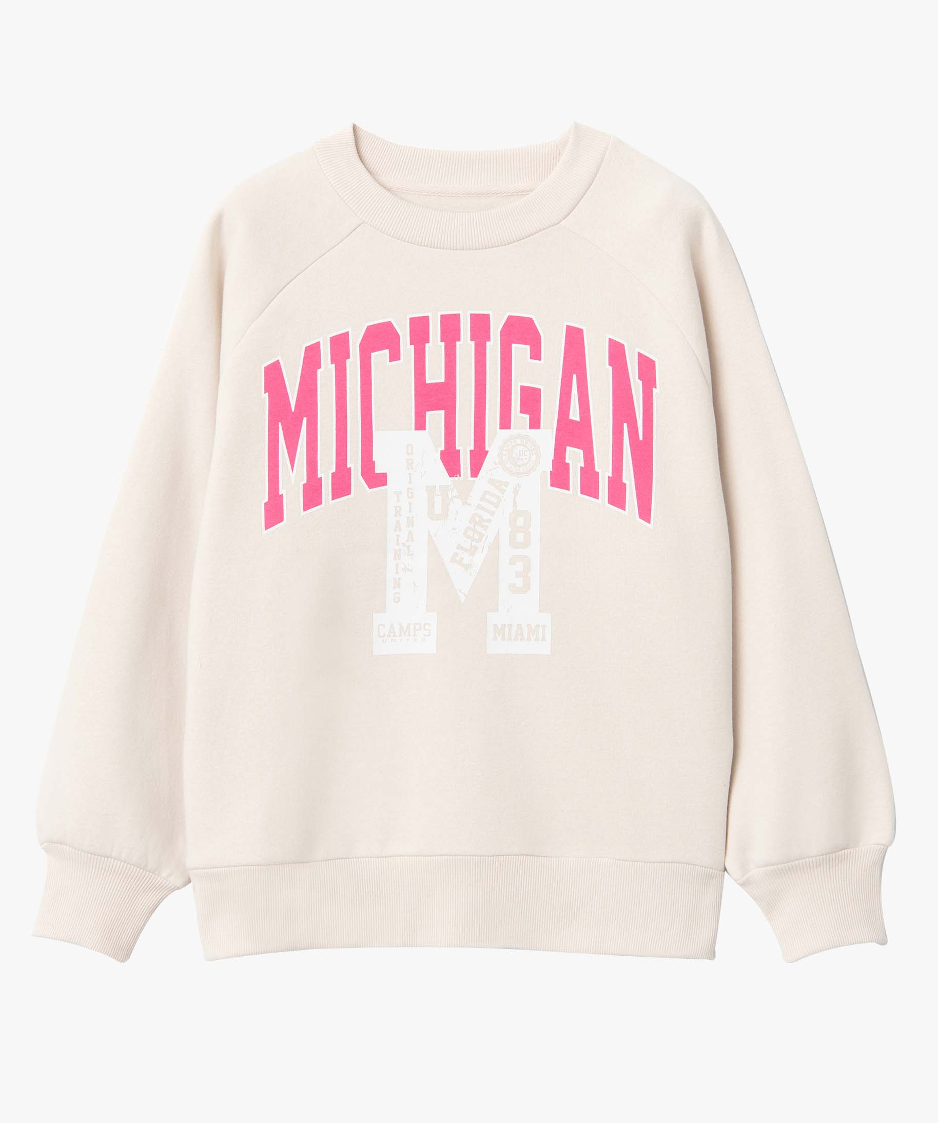 Sweat femme molletonné avec inscription - Camps United ecru | GEMO