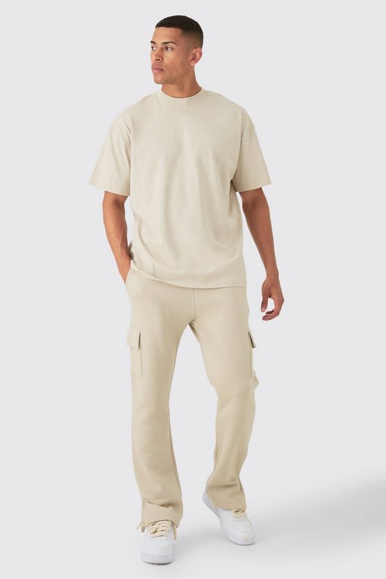 Oversize Man Signature T-Shirt und Cargo-Jogginghose