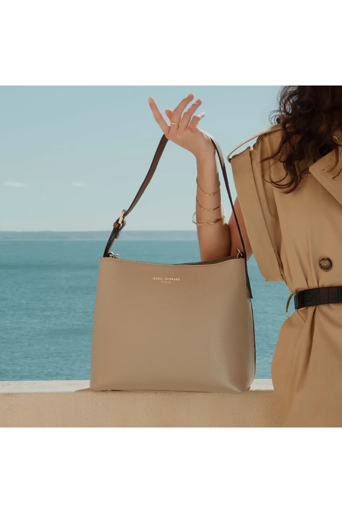 Isabel Bernard  Isabel Bernard Honoré Schultertasche taupe