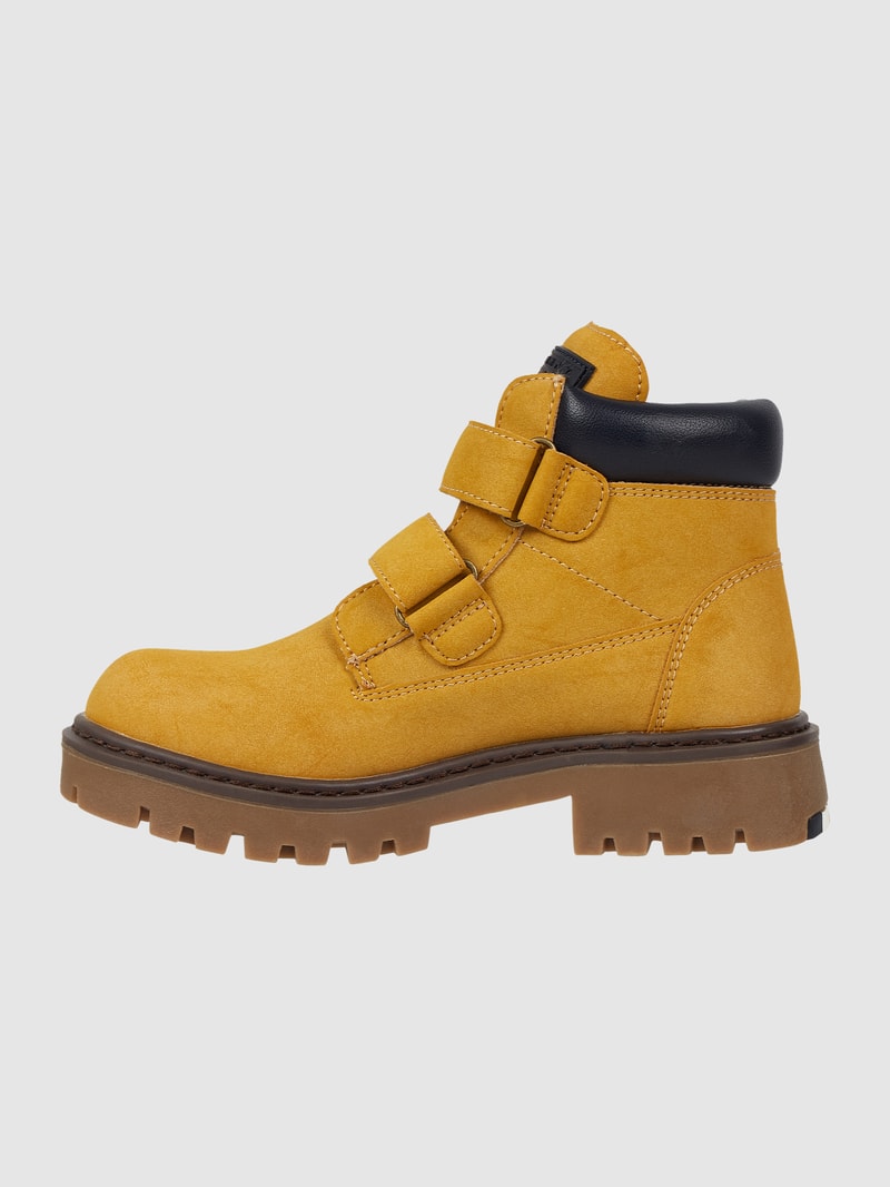 Boots in Leder-Optik in camel