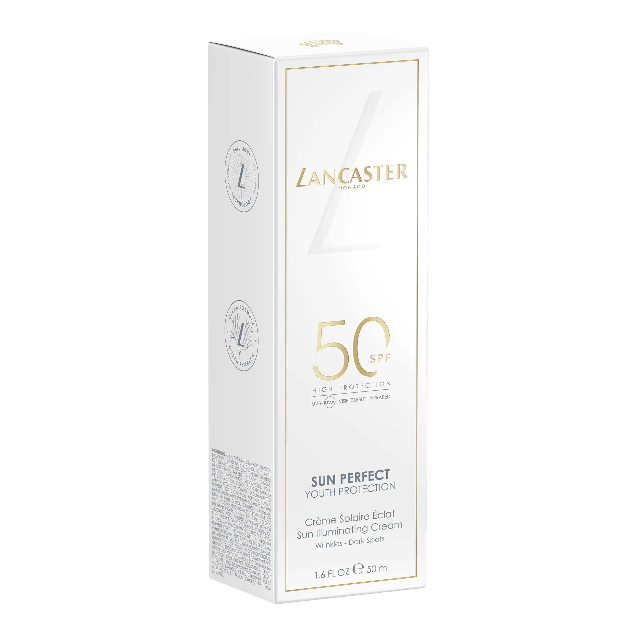 „Sun Perfect Sun Illumination Cream SPF50“ – itin stiprią apsaugą suteikiantis veido kremas nuo saulės.