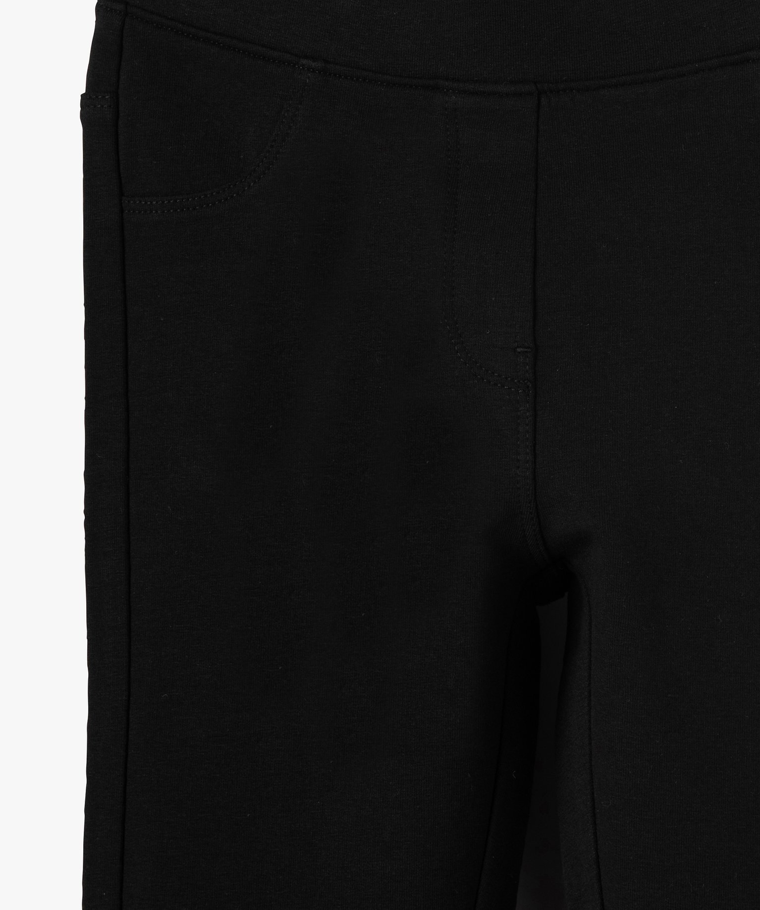 Leggings uni en coton extensible fille noir | GEMO