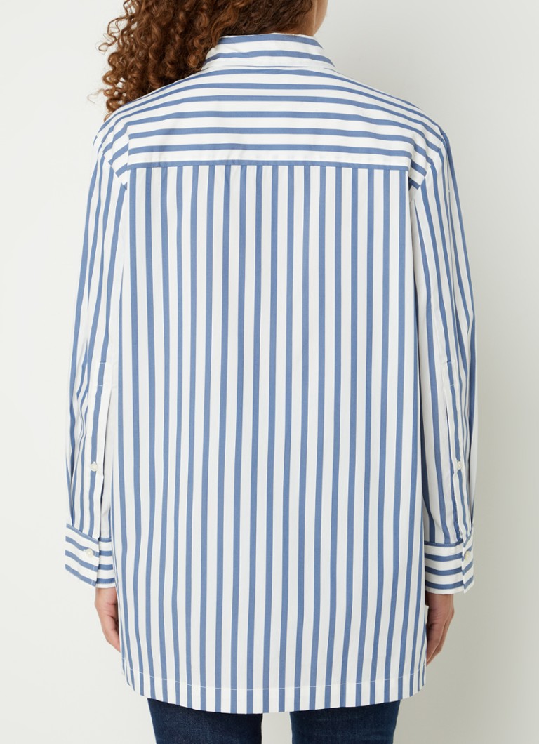 Marc O'Polo  Longline blouse met streepprint
