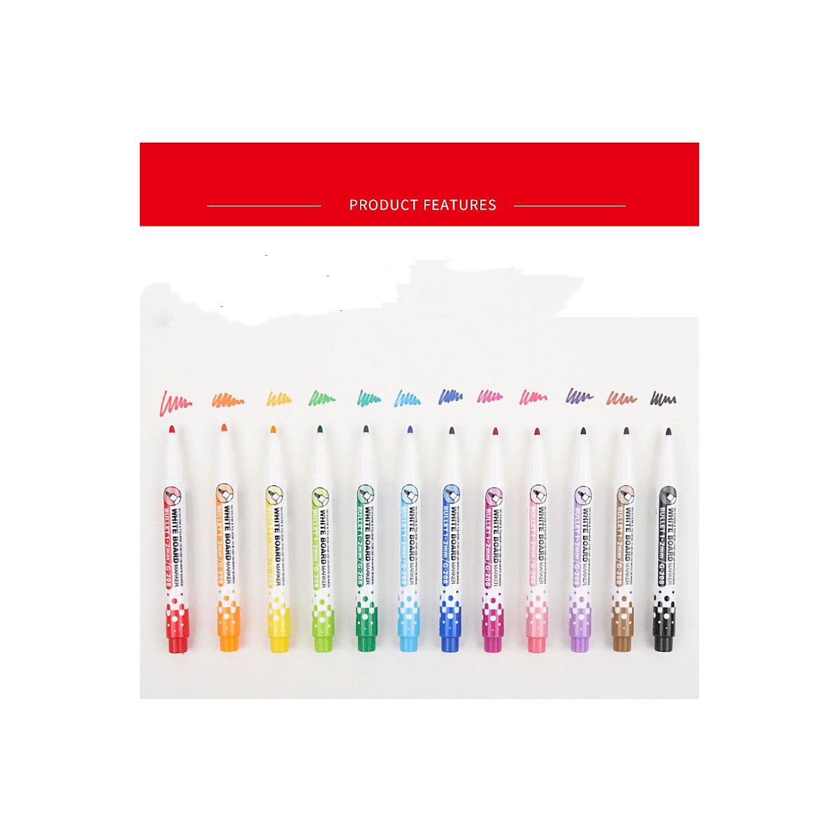 Magnetische Whiteboard-Farbstifte für Kinder Löschbarer und absorbierbarer Whiteboard-Malstift mit acht Farben