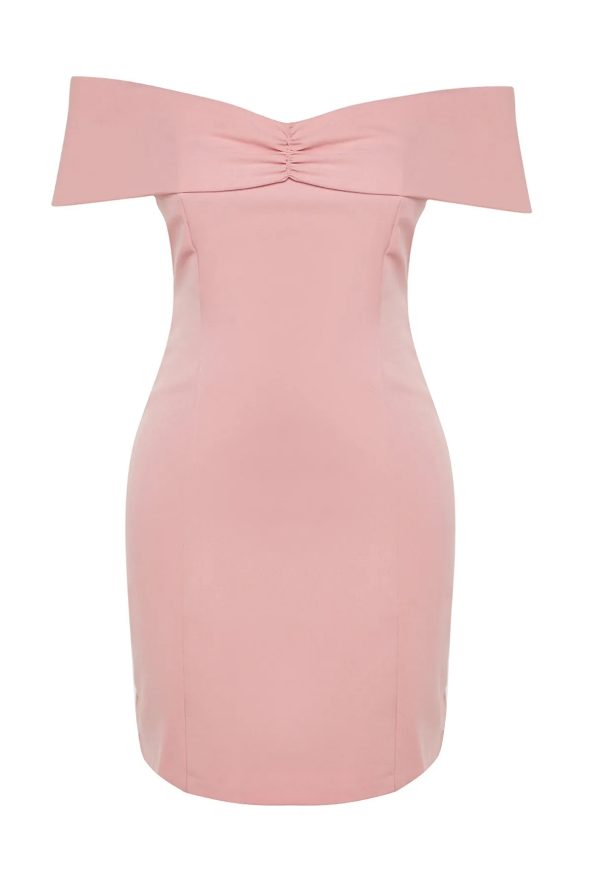 Trendyol Collection  Abendkleid mit gewebtem Latz und Puderfutter TPRSS23EL00348