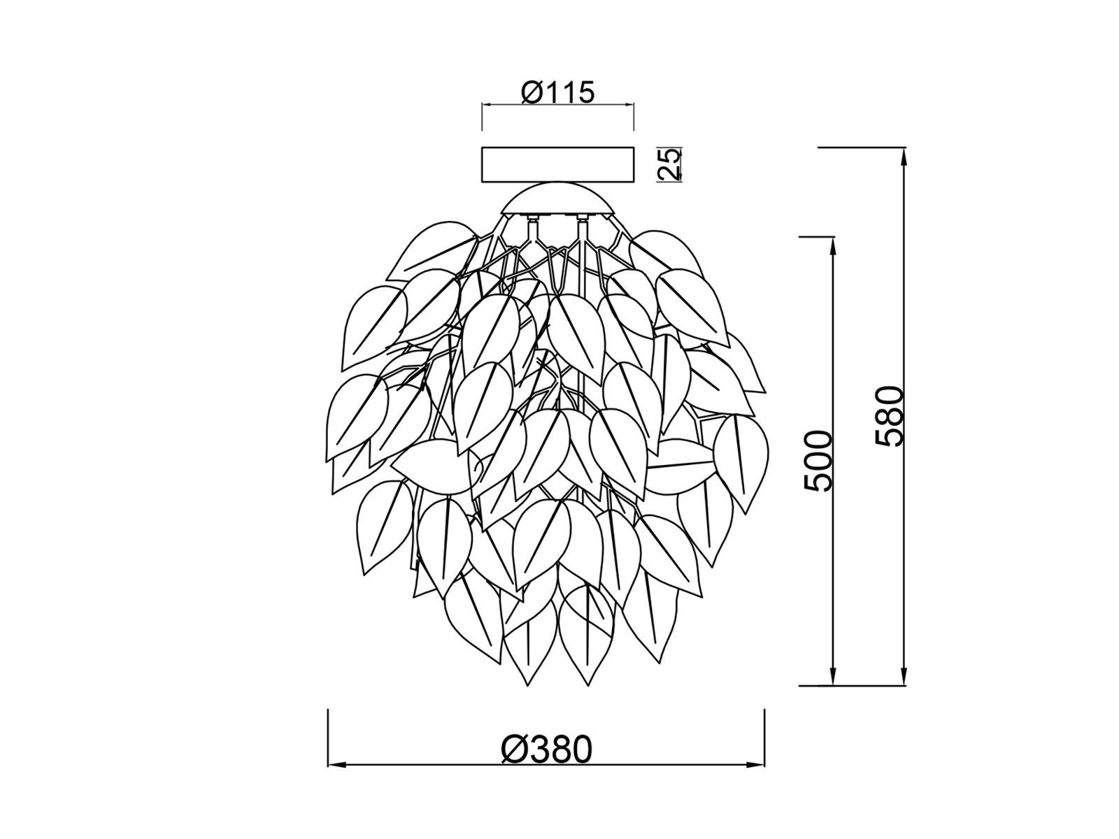 meineWunschleuchte LED Deckenleuchte, Dimmfunktion, LED wechselbar, Warmweiß, Ausgefallene stylische Designer-lampen für über-n Esstisch Weiß, Ø38cm