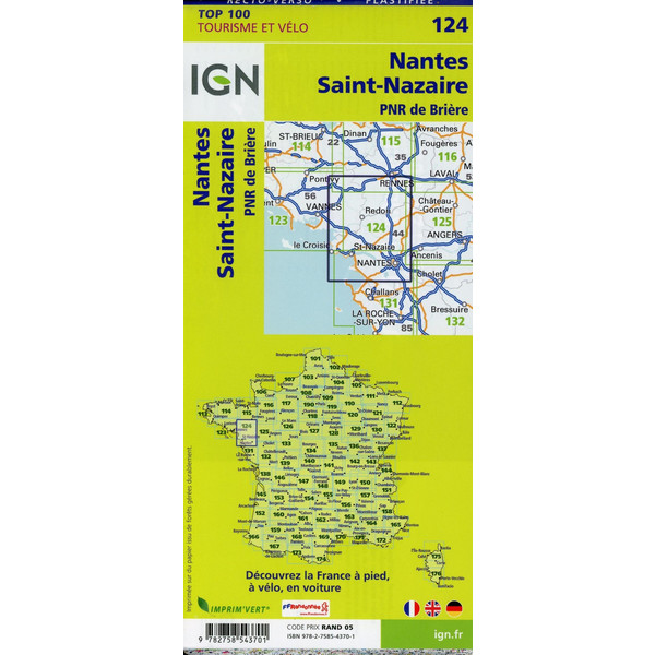 Nantes Saint-Nazaire 1:100 000 - Karte
