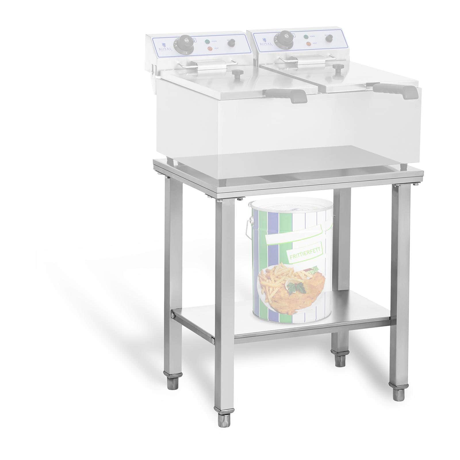 Royal Catering Untergestell Massives Untergestell Für Doppel Fritteuse 62X42cm Edelstahl > 150 Kg