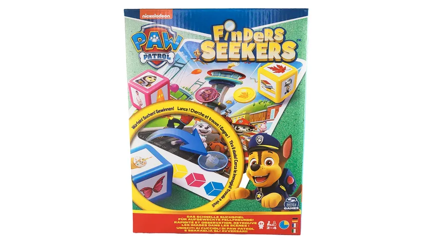 Spin Master Games Paw Patrol - Finders Seekers, das schnelle Suchspiel für aufgeweckte Fellfreunde, 2-4 Spieler