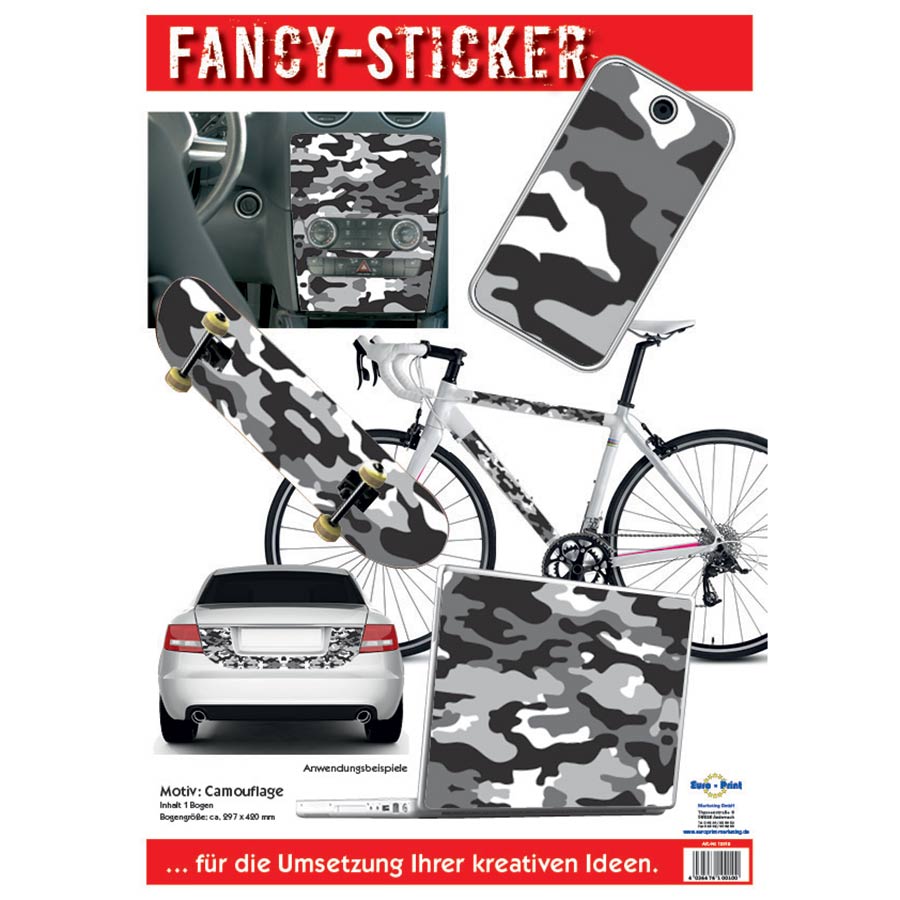 Aufkleber Dekor Camouflage, 297 x 420 mm - ATU