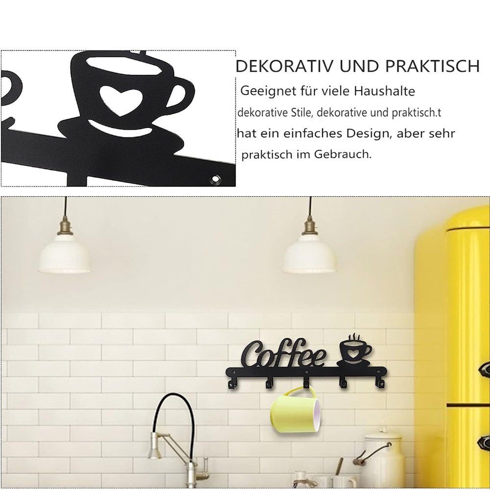 KOMIRO Gläserhalter Kaffee Becher Halter Rustikalen Wand Montiert Tasse Veranstalter