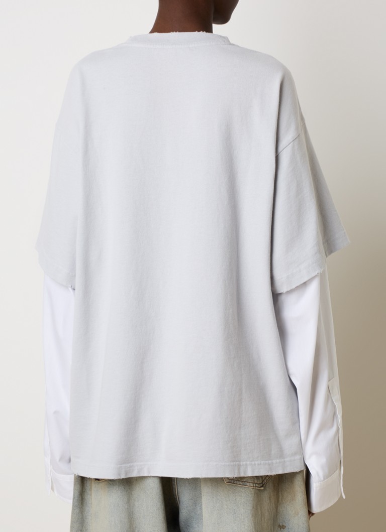 Tricou cu mânecă lungă de la Acne Studios și logo imprimat