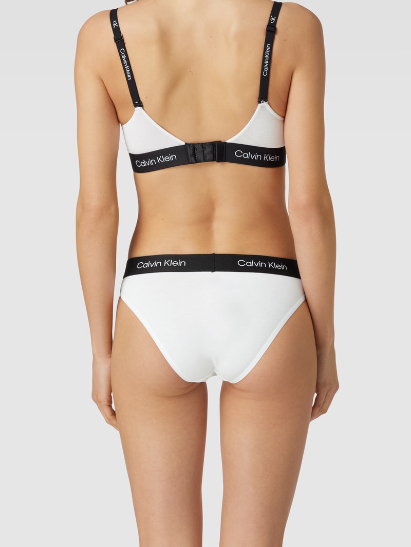 Slip mit elastischem Logo-Bund Modell 'MODERN' in weiß