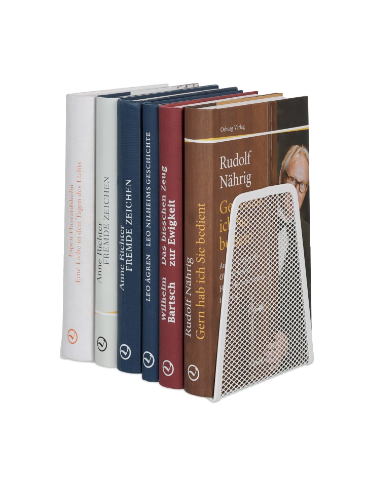 relaxdays 2 x Buchstütze in Weiß - (B)9 x (H)14 x (T)12 cm günstig kaufen onesize