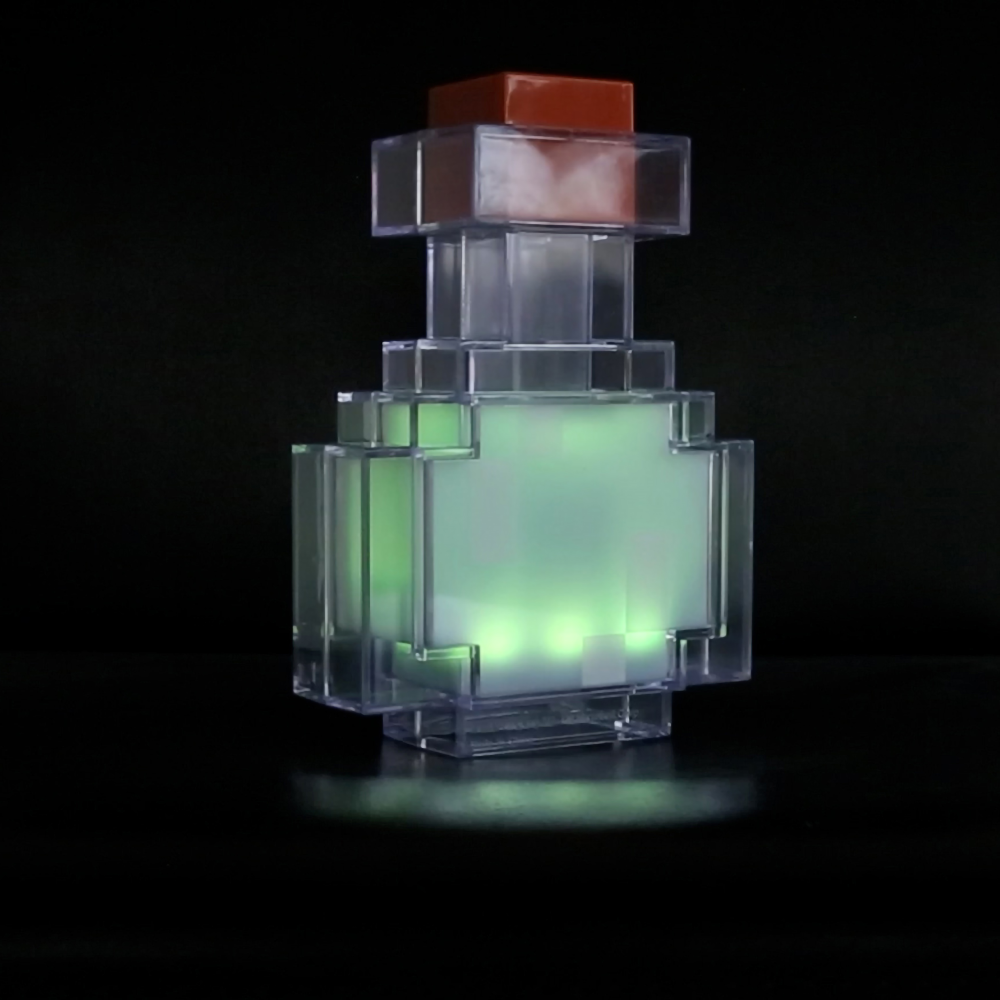 Akku LED-Flasche MINECRAFT blau
