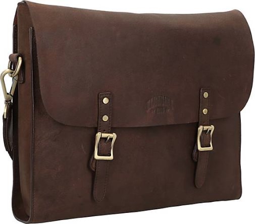 Klondike 1896 Brett Messenger Leder 38 cm Laptopfach