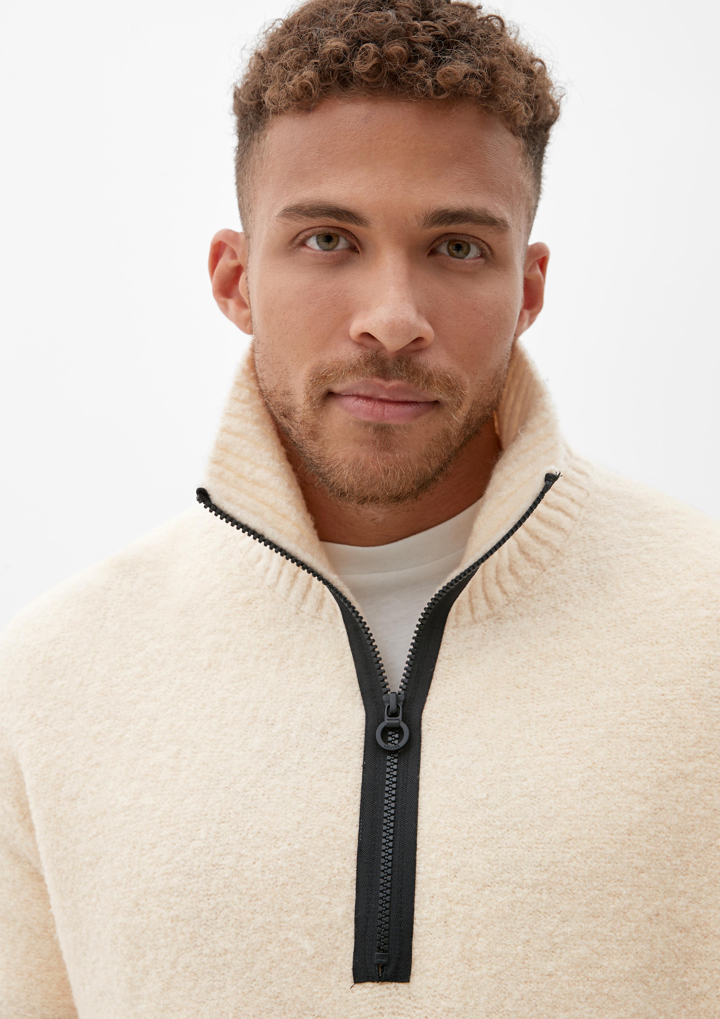 Bouclé-Troyer im Wollmix  2124601-8105