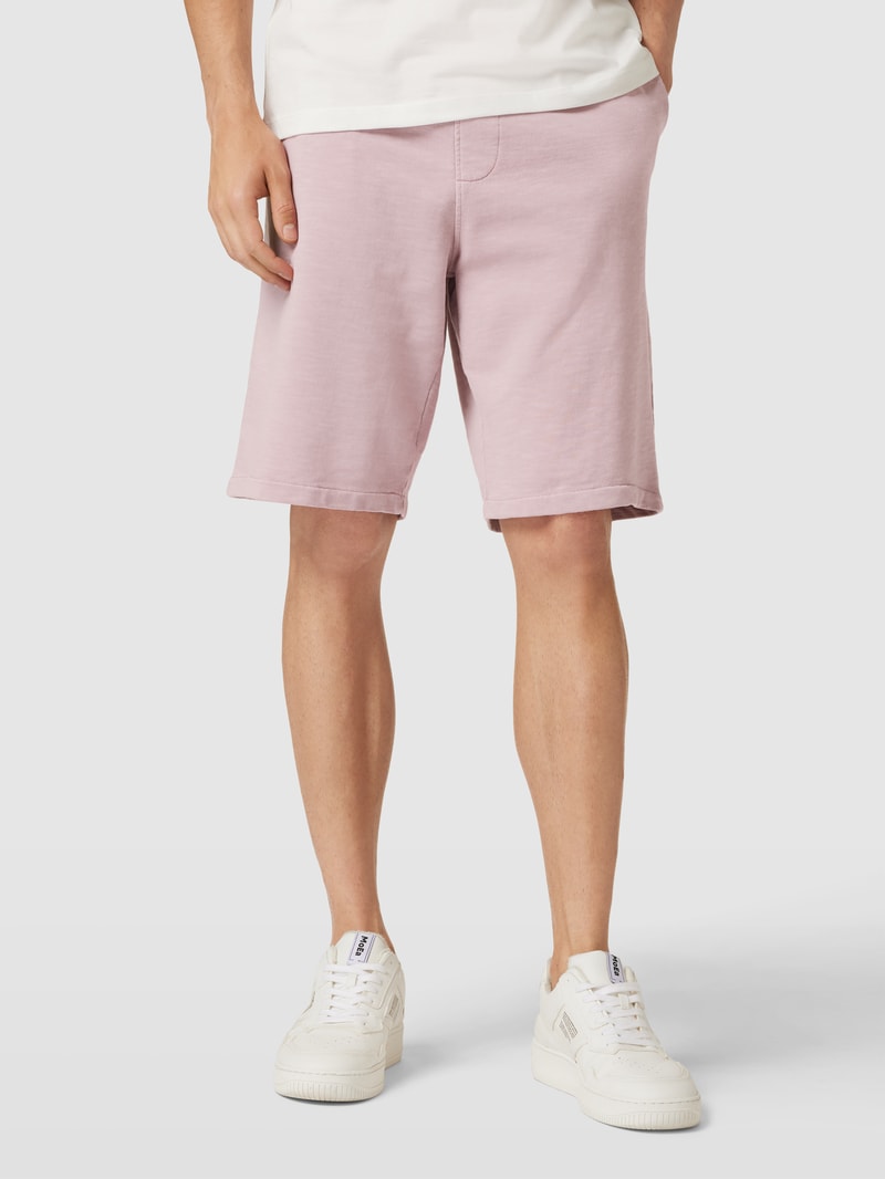 Sweatshorts mit Tunnelzug Modell 'Washer' in rosa