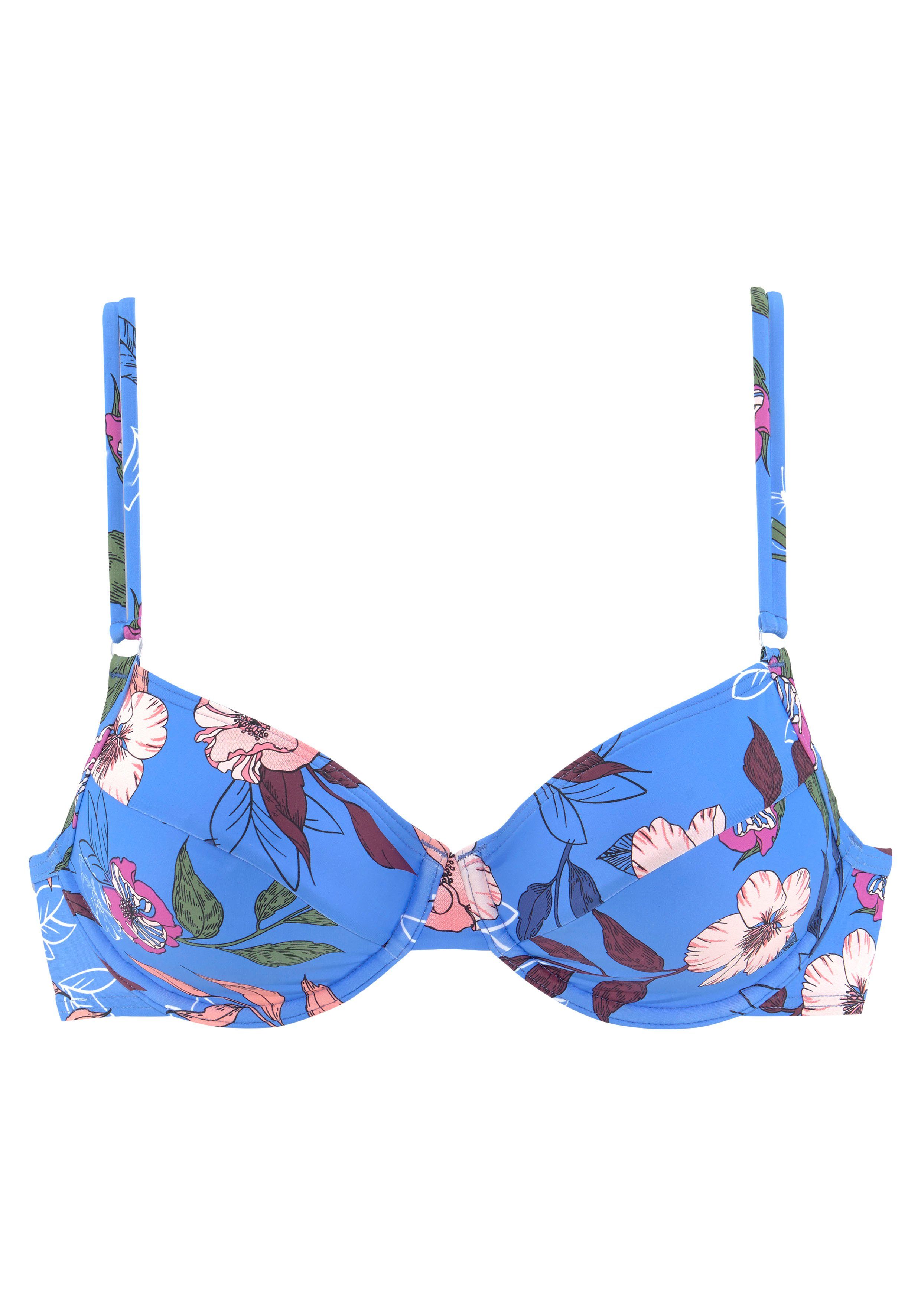 s.Oliver Bügel-Bikini-Top Maya, mit Doppelträgern und floralem Design