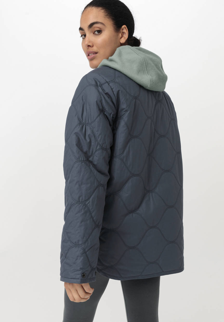 Steppjacke Nature Shell aus Bio-Baumwolle mit Woll-Wattierung