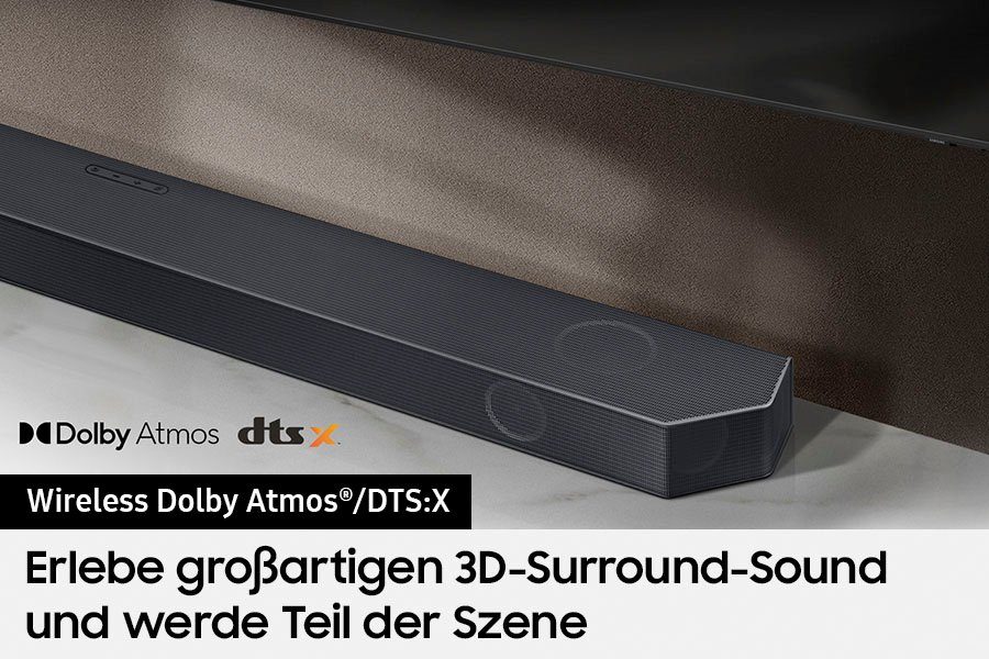 Samsung HW-Q935GC Soundbar (540 W, Gratis dazu: 48 Mon. Garantie im Wert von 39,99€, 9.1.4-SurroundSound)