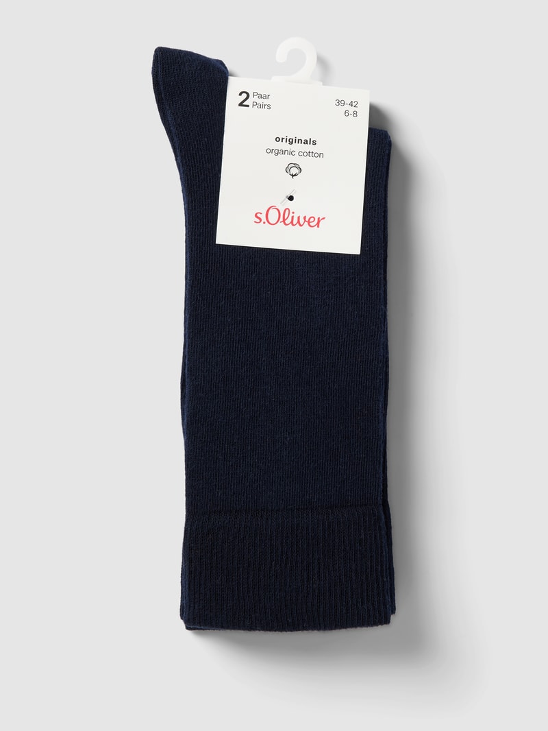 Socken aus Bio-Baumwolle im 2er-Pack in dunkelblau