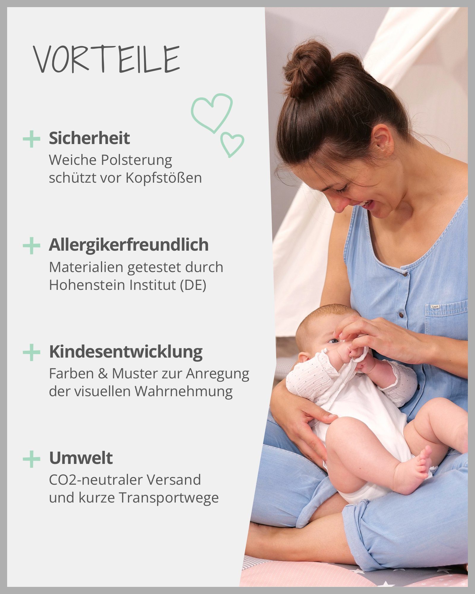 Krabbeldecke Baby Krabbeldecke 100x100 cm 